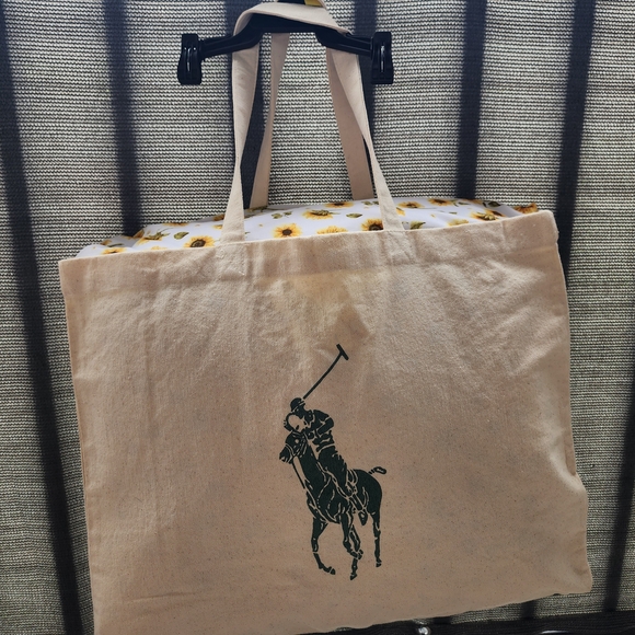 Ralph Lauren Beige Canvas Tote Bag - Picture 1 of 10